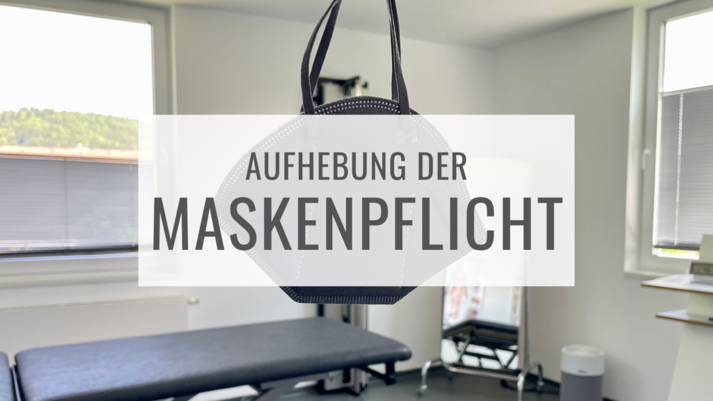 Die Maskenpflicht endet. Ab dem 7.April müssen Patientinnen und Patienten in Physiotherapiepraxen keine Maske mehr tragen.